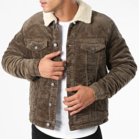 Only And Sons - Chaqueta de piel de cordero Louis Life Topo