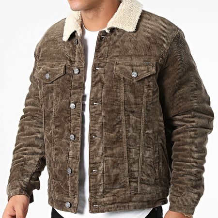 Only And Sons - Chaqueta de piel de cordero Louis Life Topo