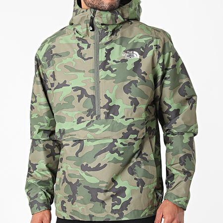 The North Face - Cortavientos Camuflaje A558H Verde Caqui