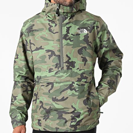 The North Face - Cortavientos Camuflaje A558H Verde Caqui
