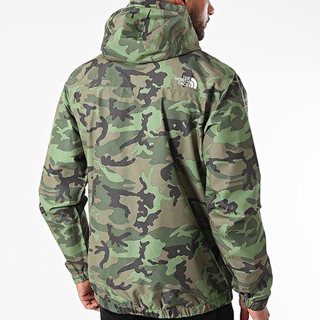 The North Face - Cortavientos Camuflaje A558H Verde Caqui