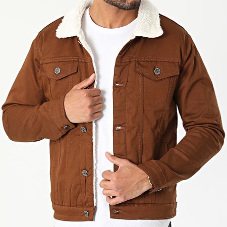 Classic Series - Chaqueta vaquera cuello borrego 7004 Marrón