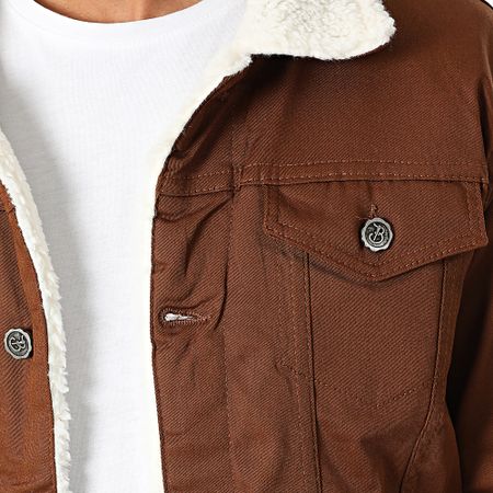 Classic Series - Chaqueta vaquera cuello borrego 7004 Marrón