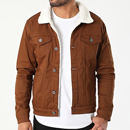 Classic Series - Chaqueta vaquera cuello borrego 7004 Marrón