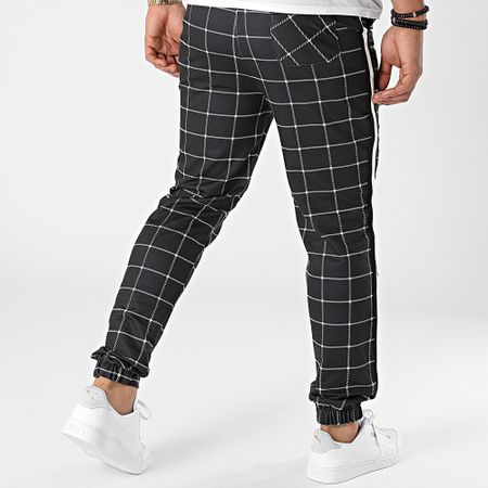 Paname Brothers - Pantalón de chándal a rayas y cuadros Liverpool negro