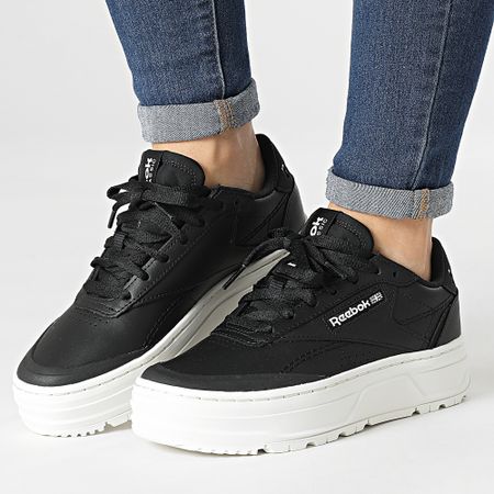 Reebok - Club C Double Geo Mujer Zapatillas H69142 Negro Tiza