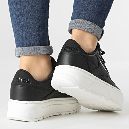Reebok - Club C Double Geo Mujer Zapatillas H69142 Negro Tiza
