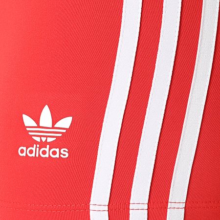 Adidas Originals - Culotte corto de ciclismo con bandas para mujer Booty HC1958 rojo