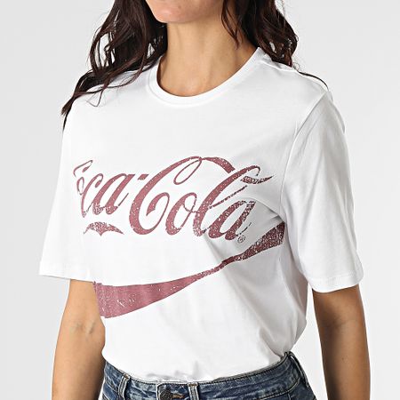 Only - Camiseta Mujer Coca Cola Life Blanca