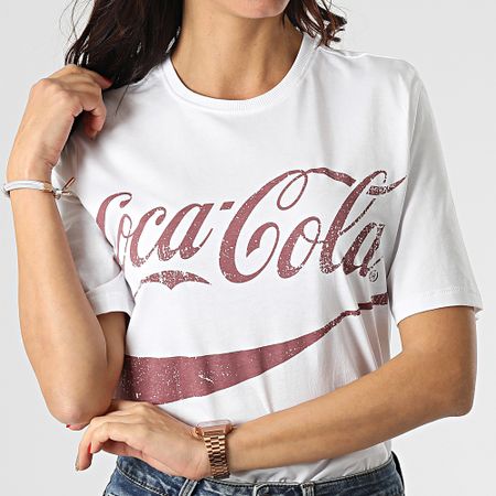Only - Camiseta Mujer Coca Cola Life Blanca