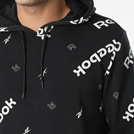 Reebok - Sudadera con capucha Reebok Identity AOP HB5976 Negro