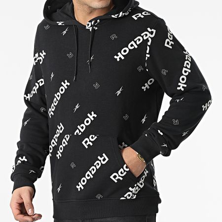 Reebok - Sudadera con capucha Reebok Identity AOP HB5976 Negro