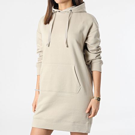 Teddy Smith - Vestido De Sudadera Con Capucha Para Mujer Abyl Beige