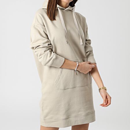 Teddy Smith - Vestido De Sudadera Con Capucha Para Mujer Abyl Beige