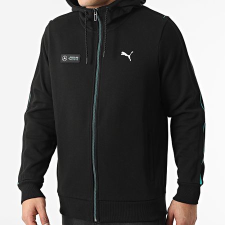 Puma - Sudadera con cremallera Mercedes AMG Petronas Stripes 533607 Negro