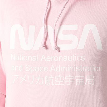 NASA - Sudadera Admin 2 rosa pastel blanco