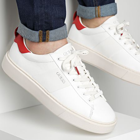 Guess - Zapatillas FM5VICLEA12 Blanco Rojo