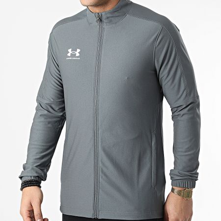Under Armour - Challenger Chaqueta con cremallera a rayas 1365412 Gris pizarra