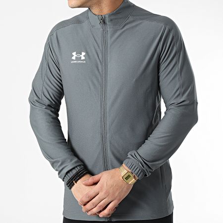 Under Armour - Challenger Chaqueta con cremallera a rayas 1365412 Gris pizarra