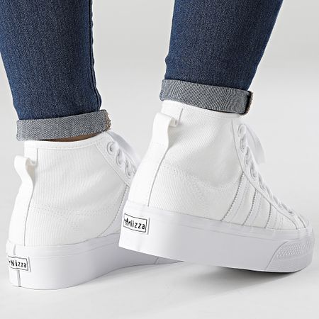 Adidas Originals - Nizza Plataforma Zapatillas Mujer FY2782 Cloud Blanco
