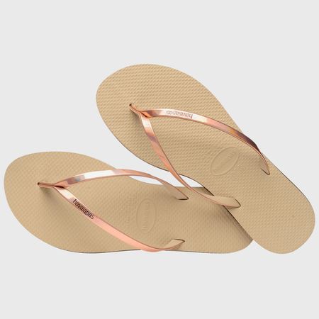 Havaianas - Chanclas de mujer You Metallic Beige Pink