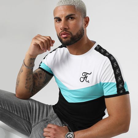 Final Club - Camiseta Retro Tricolore 972 Azul Pastel Negro Blanco