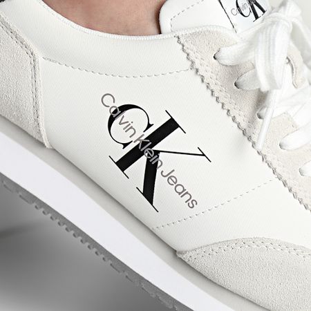 Calvin Klein - Zapatillas Retro Runner 1 0385 Blanco Brillante