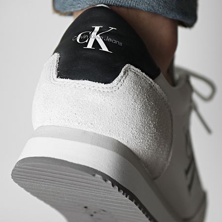 Calvin Klein - Zapatillas Retro Runner 1 0385 Blanco Brillante
