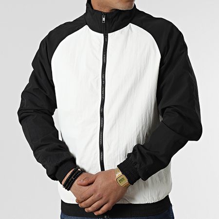 Urban Classics - Chaqueta Cremallera Bicolor TB2745 Blanco Negro