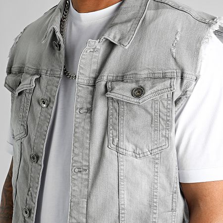 LBO - Chaqueta vaquera sin mangas 2465 Gris vaquero