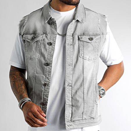 LBO - Chaqueta vaquera sin mangas 2465 Gris vaquero