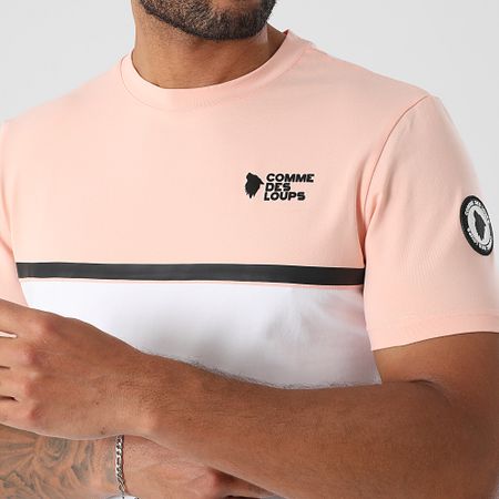 Comme Des Loups - Camiseta Manhattan2 Blanco Rosa