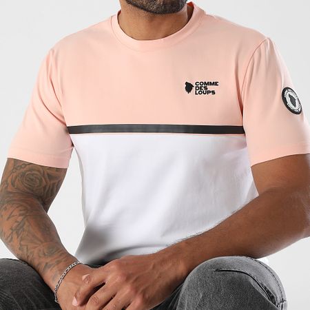 Comme Des Loups - Camiseta Manhattan2 Blanco Rosa
