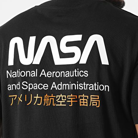 NASA - Oversize Large Admin 2 Camiseta Negro Blanco Naranja