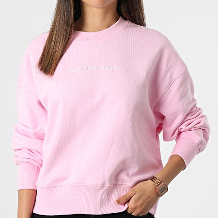 Calvin Klein - Sudadera Mujer Cuello Redondo 8985 Rosa