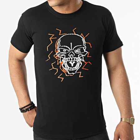 Mac Tyer Untouchable - Camiseta Calavera Electrica Negro Naranja