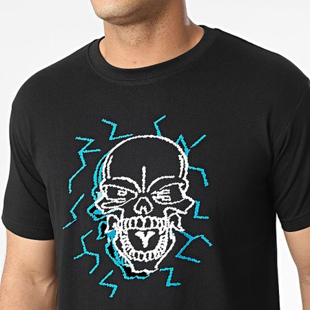 Mac Tyer Untouchable - Camiseta Calavera Eléctrica Negro Azul