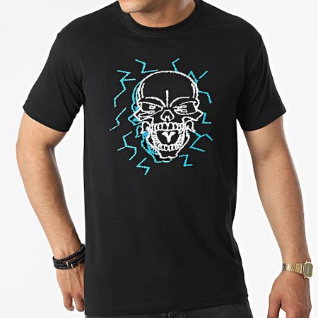 Mac Tyer Untouchable - Camiseta Calavera Eléctrica Negro Azul