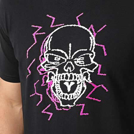 Mac Tyer Untouchable - Camiseta Calavera Eléctrica Negro Rosa