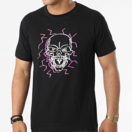 Mac Tyer Untouchable - Camiseta Calavera Eléctrica Negro Rosa