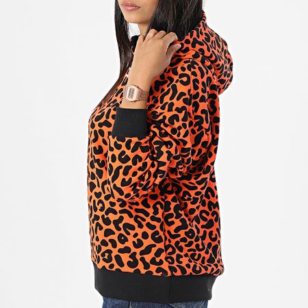 Adidas Originals - Sudadera Leopardo Mujer HC4476 Naranja Negro