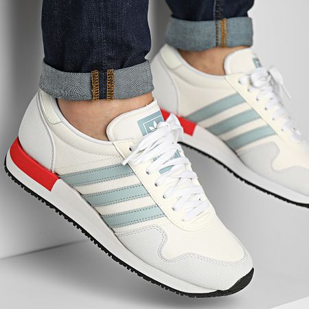 Adidas Originals - Zapatillas USA 84 GY2010 Crystal White Vivid Red