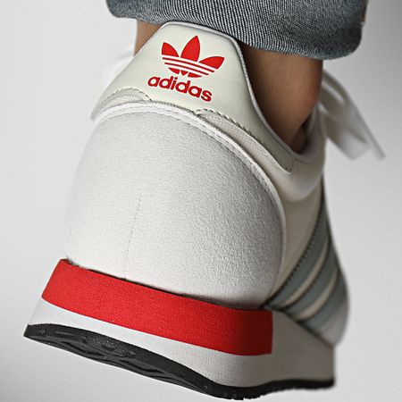 Adidas Originals - Zapatillas USA 84 GY2010 Crystal White Vivid Red
