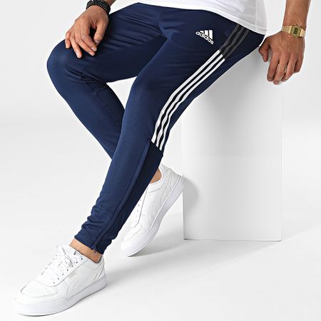 Adidas Performance - GE5427 Pantalones de chándal con banda azul marino