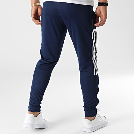 Adidas Performance - GE5427 Pantalones de chándal con banda azul marino
