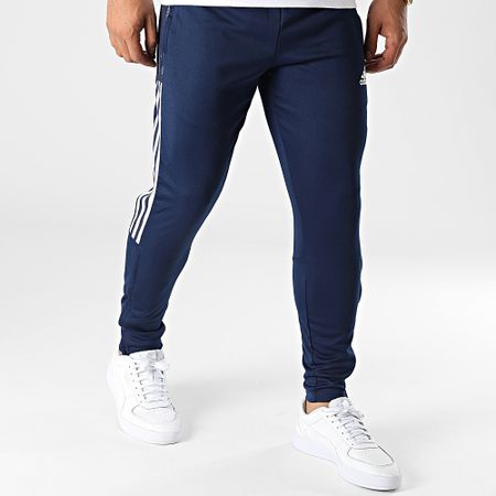 Adidas Performance - GE5427 Pantalones de chándal con banda azul marino