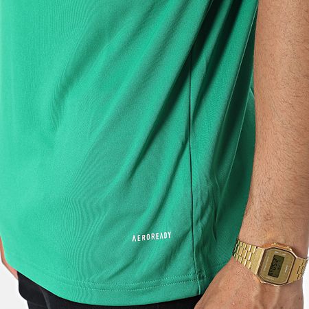 Adidas Performance - Polo deportivo de manga corta con rayas GP6430 Verde