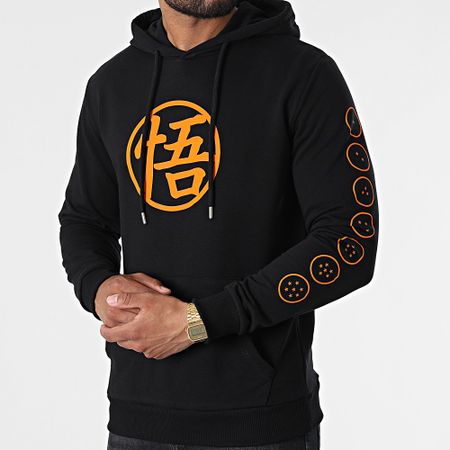 Dragon Ball Z - Goku Kanji Hoodie Negro Naranja