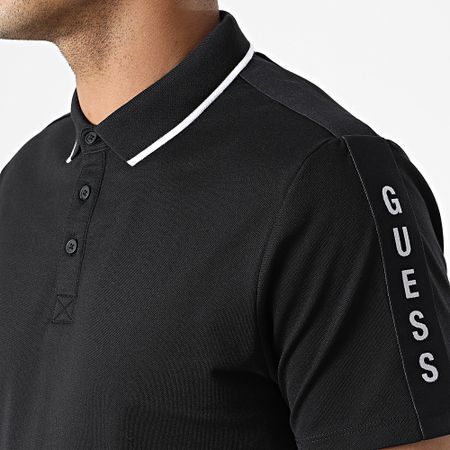 Guess - Polo Manga Corta Rayas M2YP25-KARS0 Negro