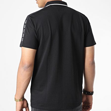 Guess - Polo Manga Corta Rayas M2YP25-KARS0 Negro